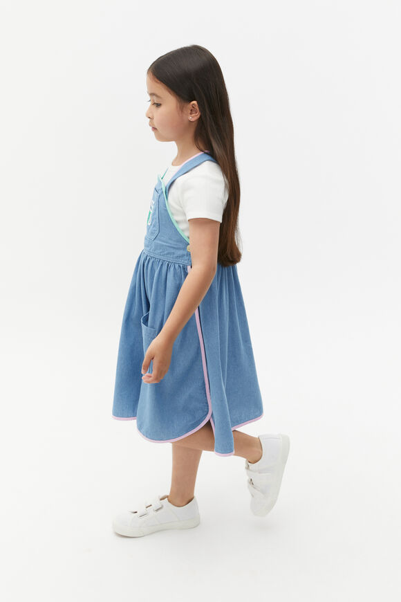 Chambray Logo Pinafore  Chambray  hi-res