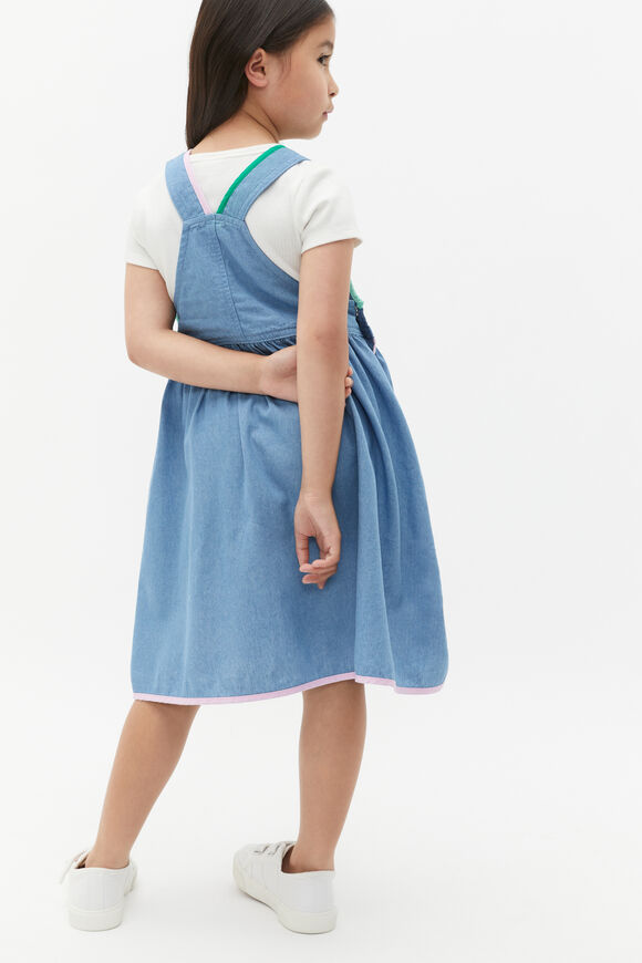 Chambray Logo Pinafore  Chambray  hi-res