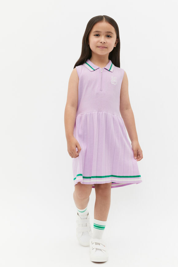 Pleat Knit Dress  Soft Lilac  hi-res