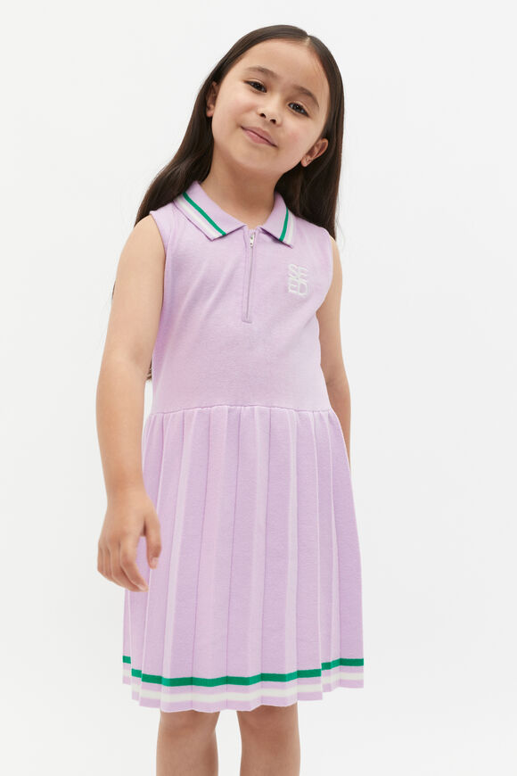 Pleat Knit Dress  Soft Lilac  hi-res