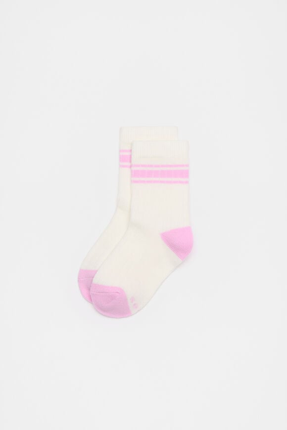 Stripe Rib Sock  Fairy Floss  hi-res