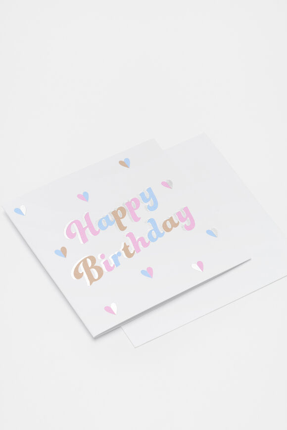 Happy Birthday Hearts Card  Multi  hi-res
