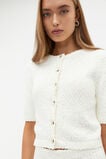 Textured Knit Cropped Cardi  Cloud Cream  hi-res