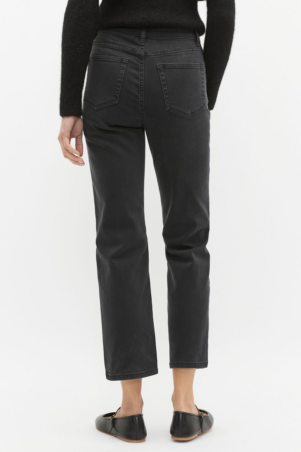 Core Straight Leg Stretch Jean  Washed Black