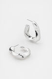 Sculptural Twist Triangle Hoop  Silver  hi-res