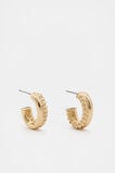 Textured Links Hoop  Gold  hi-res