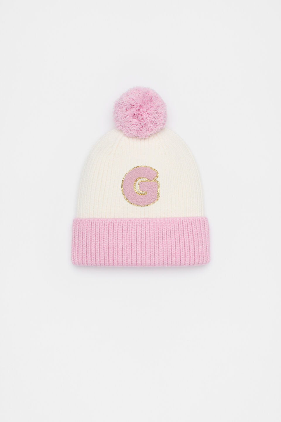 Colourblock Initial Beanie  G