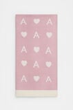 Heart Initial Blanket  A  hi-res