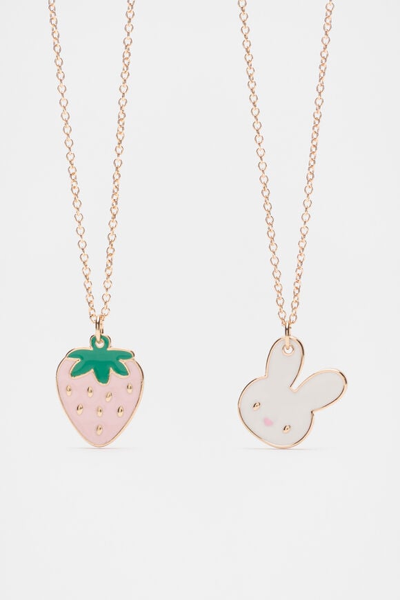 Bunny Greeting Card And Necklace  Multi  hi-res