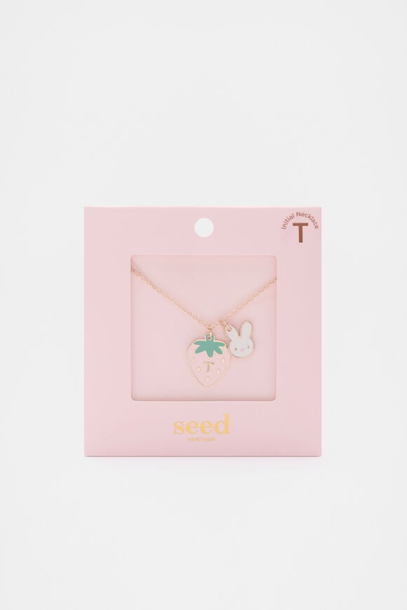 Bunny Initial Necklace  T  hi-res