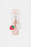 Bunny Initial Charm Keyring  O  hi-res