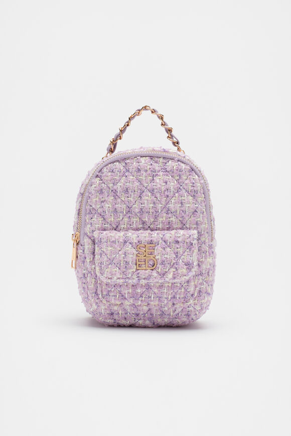 Mini Tweed Backpack  Soft Lilac  hi-res