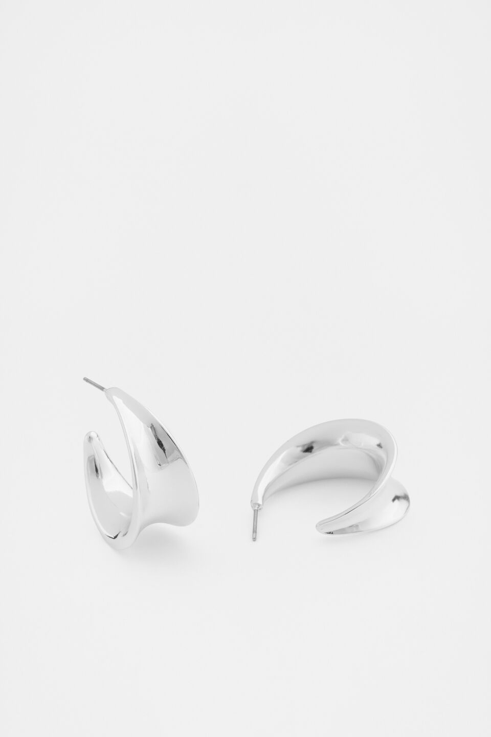 Inverted Hoop  Silver