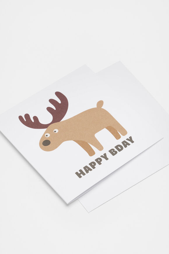 Happy Bday Moose Card  Multi  hi-res