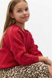 Cable Knit Sweater  Chilli Red  hi-res