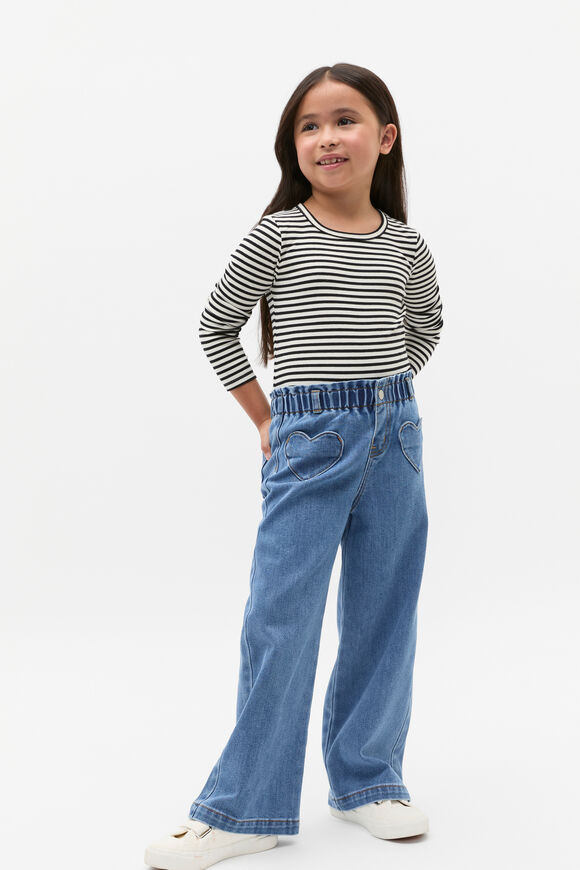 Heart Denim Jean  Mid Blue Wash  hi-res
