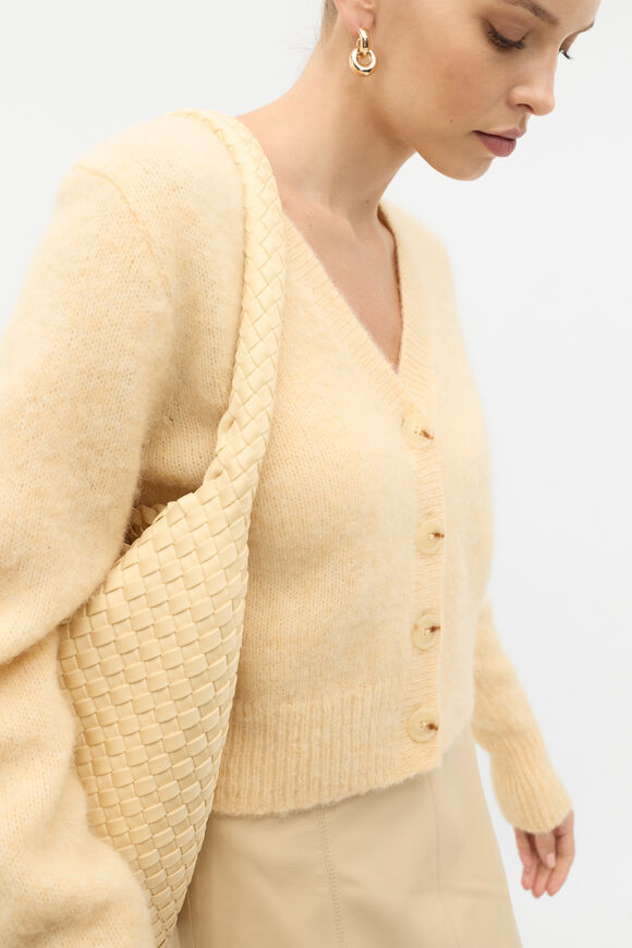 Lofty Button Knit Cardigan  Marzipan Marle  hi-res