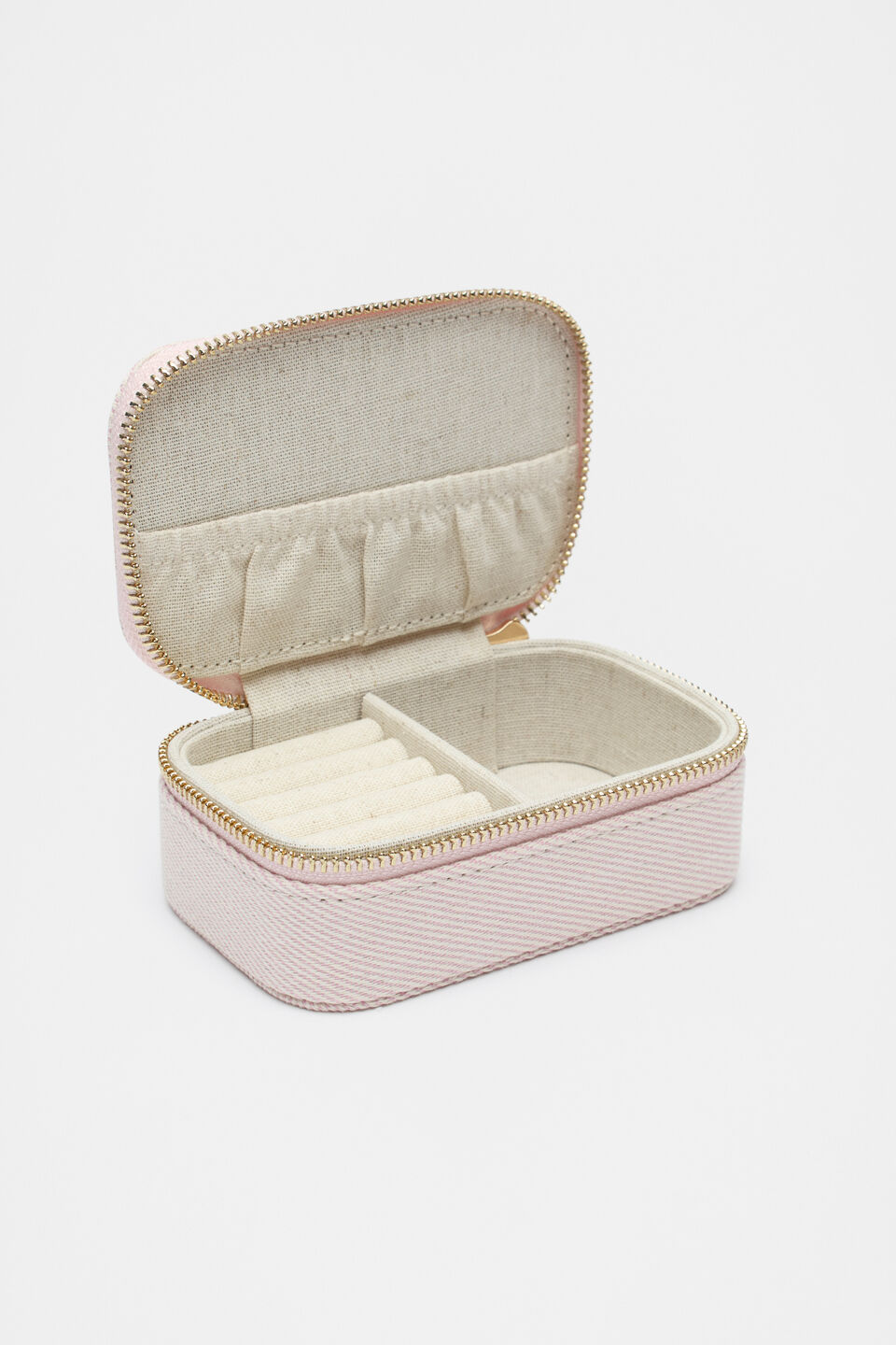 Initials Mini Jewellery Case Rose Petal  L
