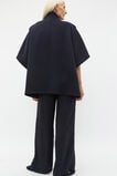 Wool Trench Cape  Twilight Blue  hi-res