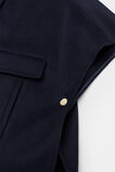 Wool Trench Cape  Twilight Blue  hi-res
