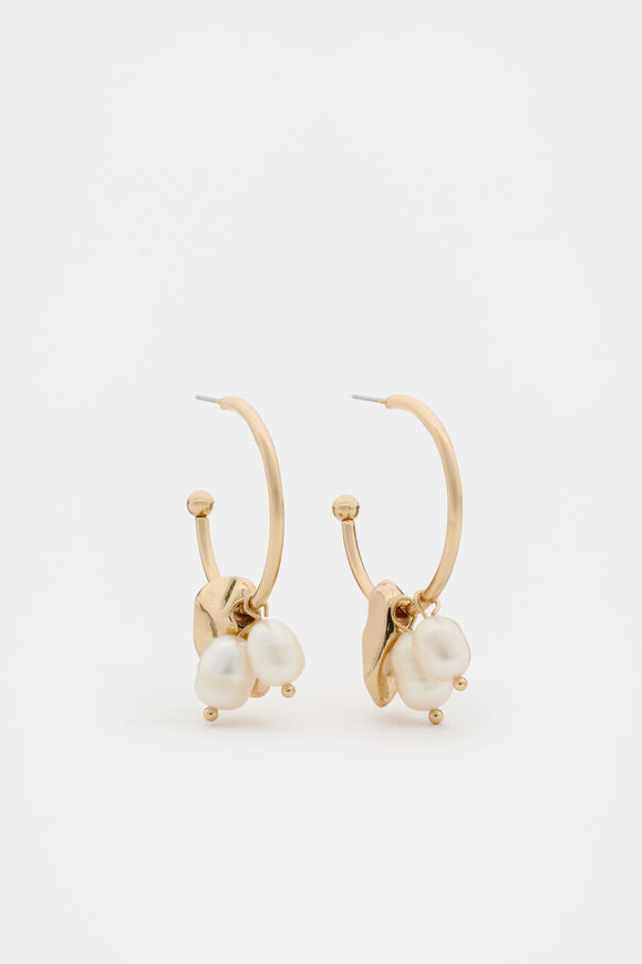 Sculpture Pearl Hoop  Pearl  hi-res