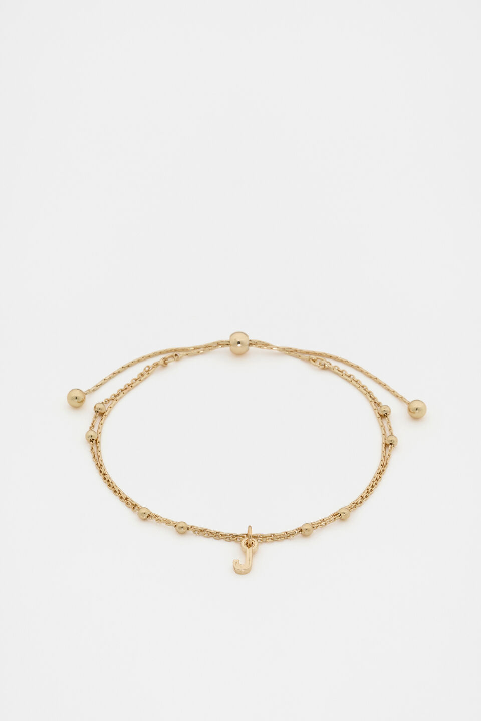 Gold Letter Chains Bracelet  J