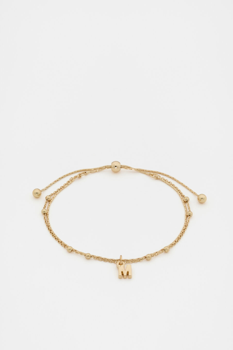 Gold Letter Chains Bracelet  M
