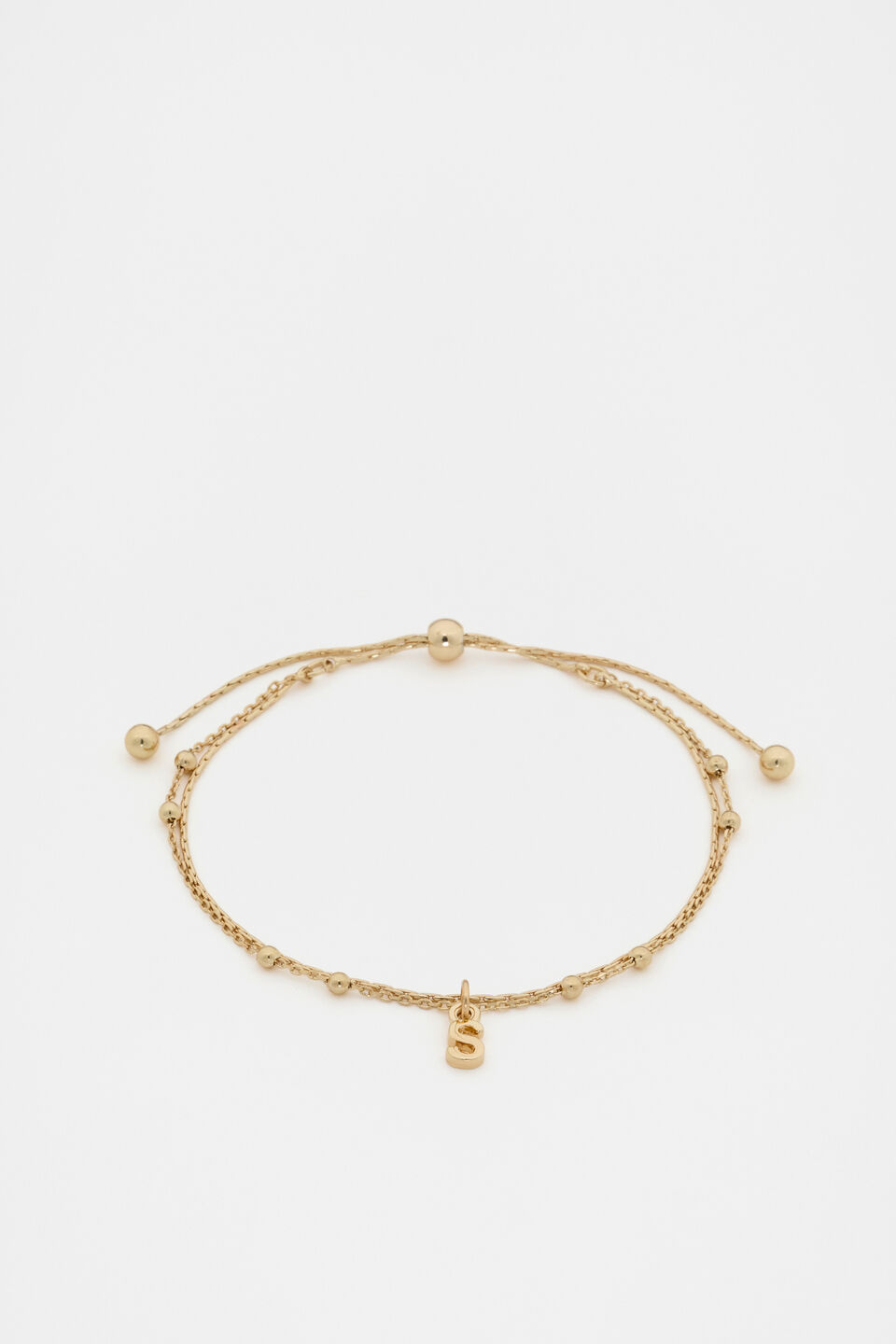 Gold Letter Chains Bracelet  S