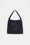 Woven Textured Tote  Twilight Blue  hi-res