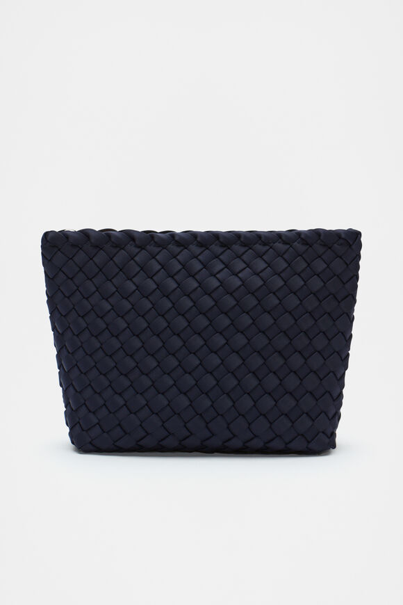Woven Textured Pouch  Twilight Blue  hi-res