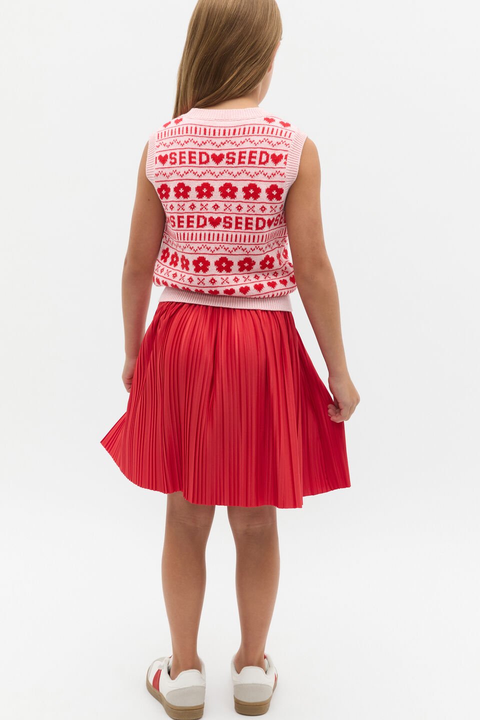 Fairisle Vest  Rose Petal