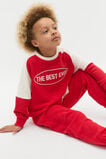 Oversized Colourblock Sweat  Chilli Red  hi-res