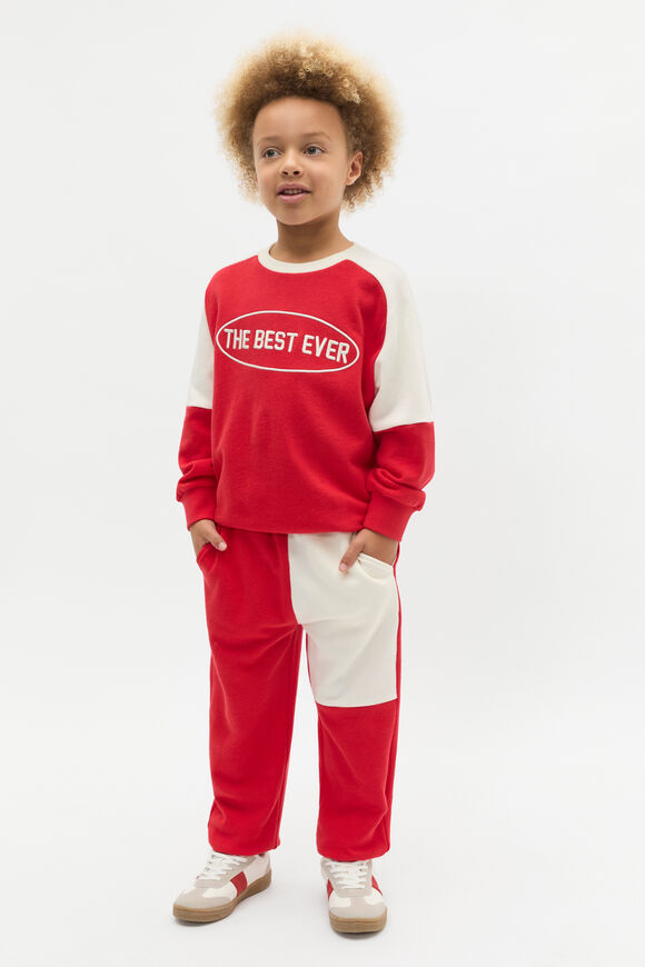 Colourblock Track Pant  Chilli Red  hi-res