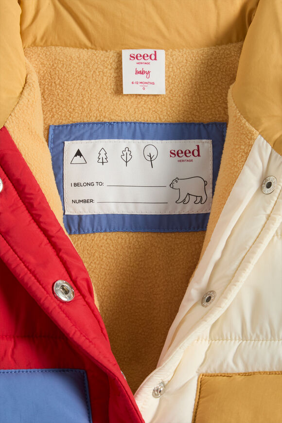 Colourblock Puffer Jacket  Multi  hi-res