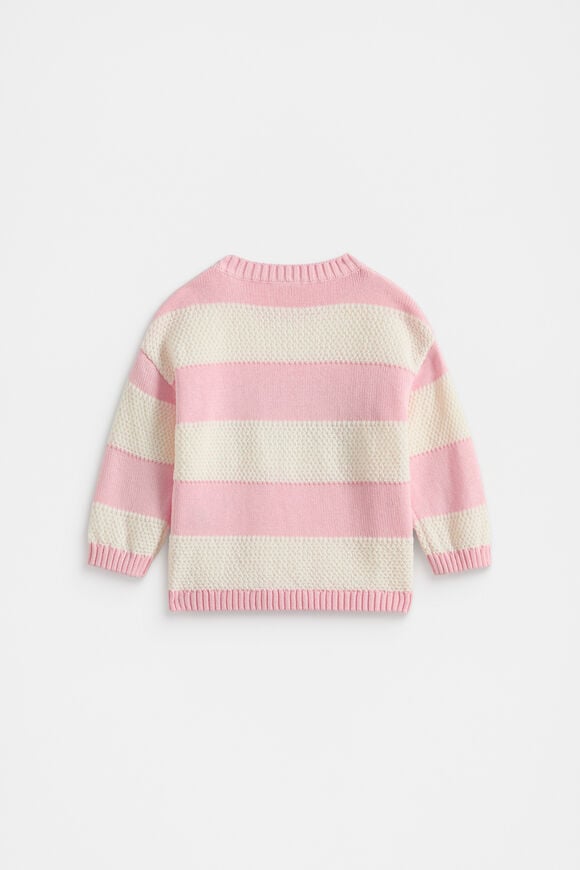 Stripe Knit Sweater  Rose Petal  hi-res