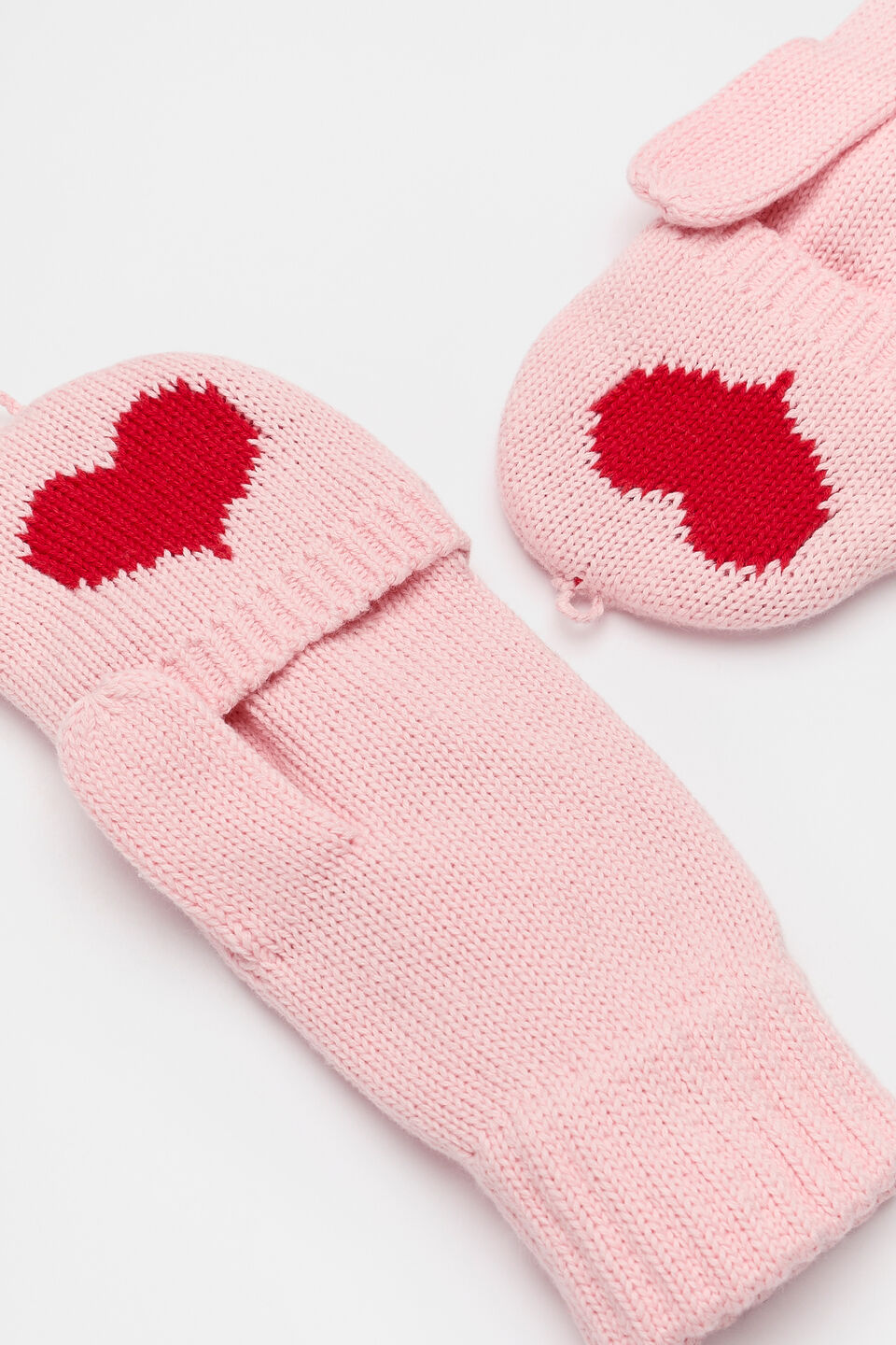 Heart Mittens  Rose Petal
