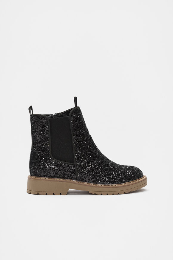Glitter Chelsea Boot  Black  hi-res