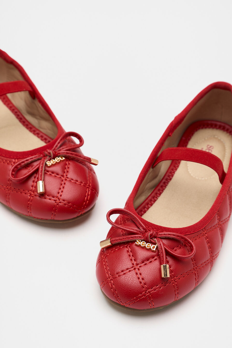 Seed Bow Ballet  Poppy Red