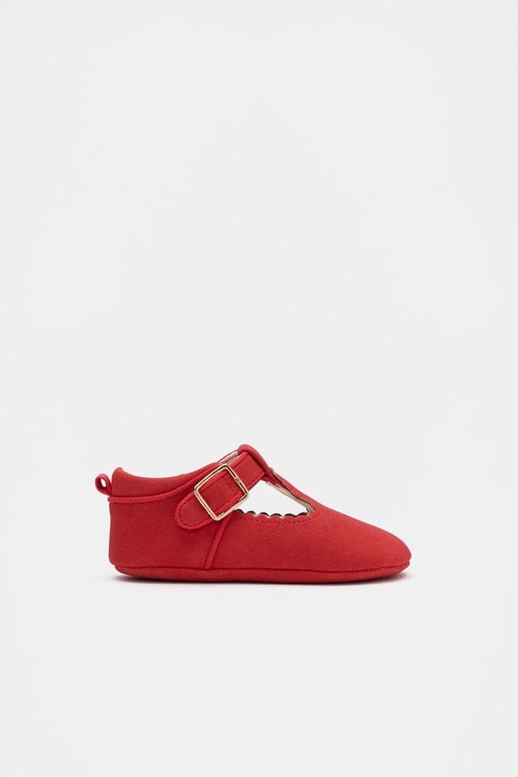 Mini Scallop Mary Jane  Poppy Red  hi-res