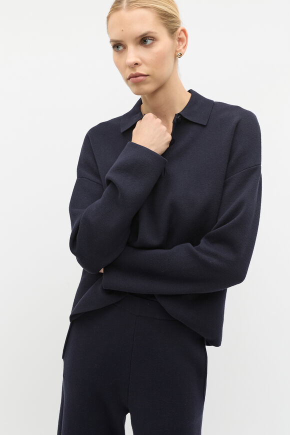 Double Knit Sweater  Twilight Blue  hi-res