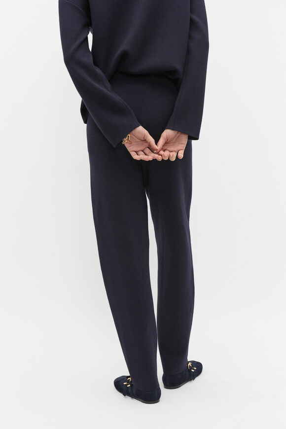 Double Knit Barrel Leg Pant  Twilight Blue  hi-res