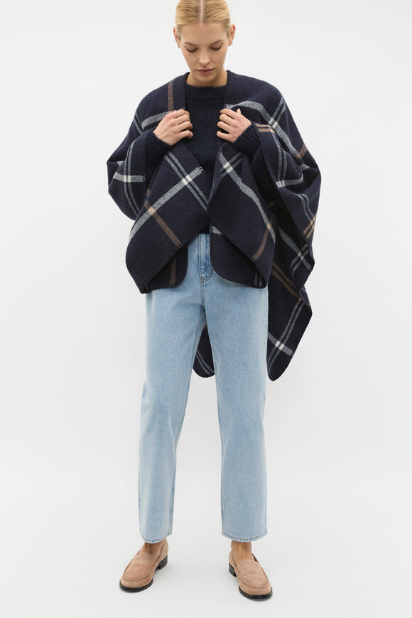 Check Poncho  Twilight Blue  hi-res