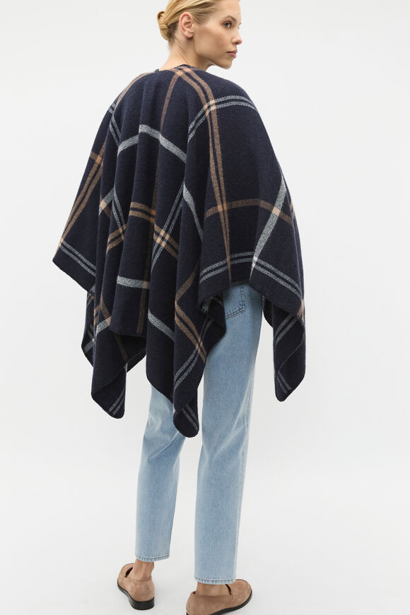 Check Poncho  Twilight Blue  hi-res