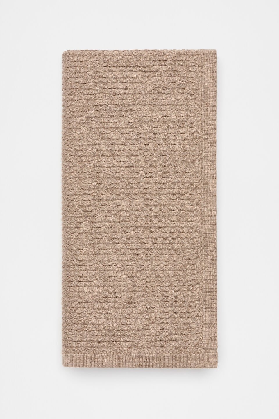 Cable Knit Blanket  Nutmeg Marle