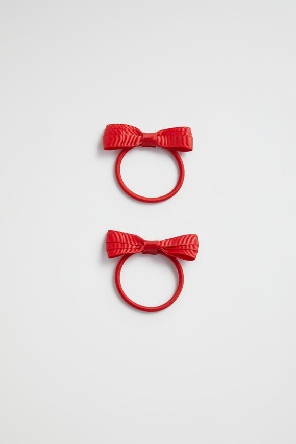 Grosgrain Bow Elastic Pack  Red  hi-res
