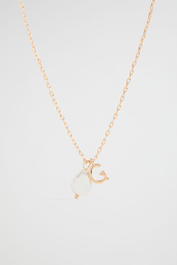 Pearl Alphabet Necklace  G  hi-res