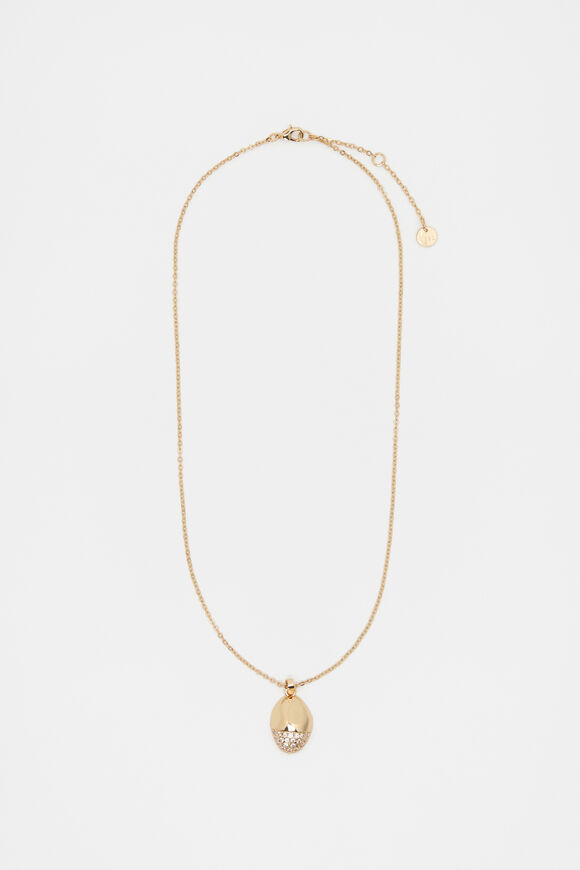 Pave Organic Pendant  Gold  hi-res