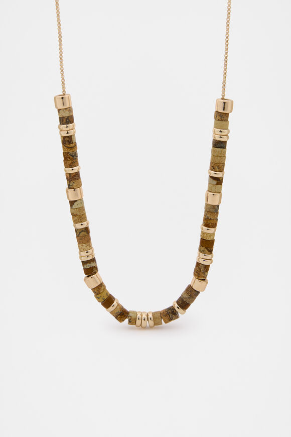 Stone Bead Necklace  Multi  hi-res
