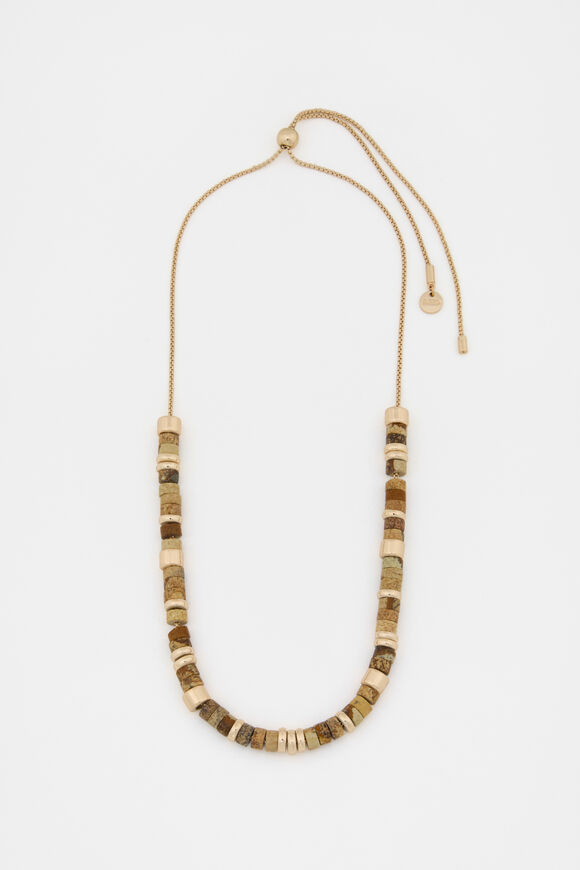 Stone Bead Necklace  Multi  hi-res