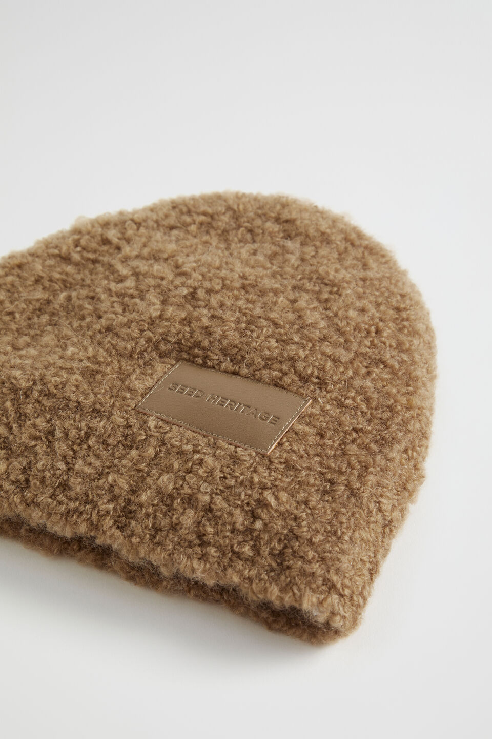 Boucle Logo Detail Beanie  Deep Chai